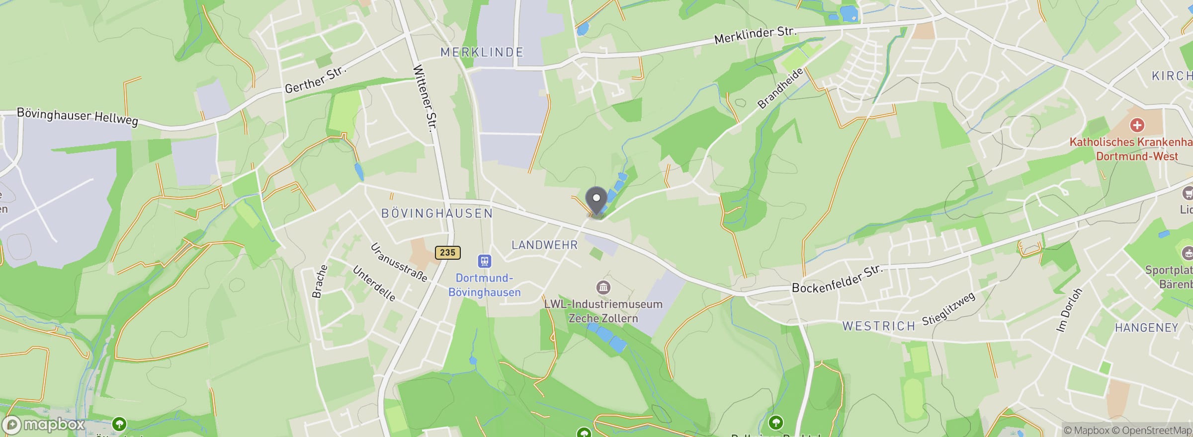 Lage des Angelparadies Brandheide in Castrop-Rauxel