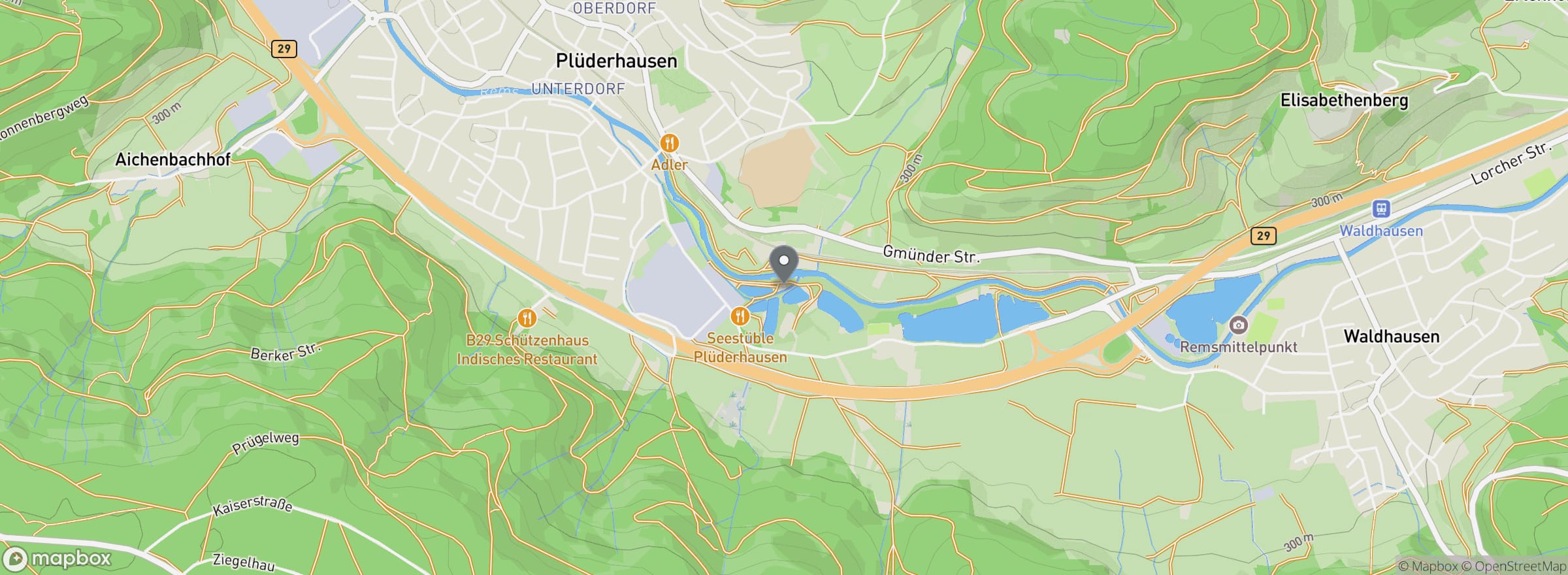 Lage des Angelparadies Plüderhausen in Plüderhausen