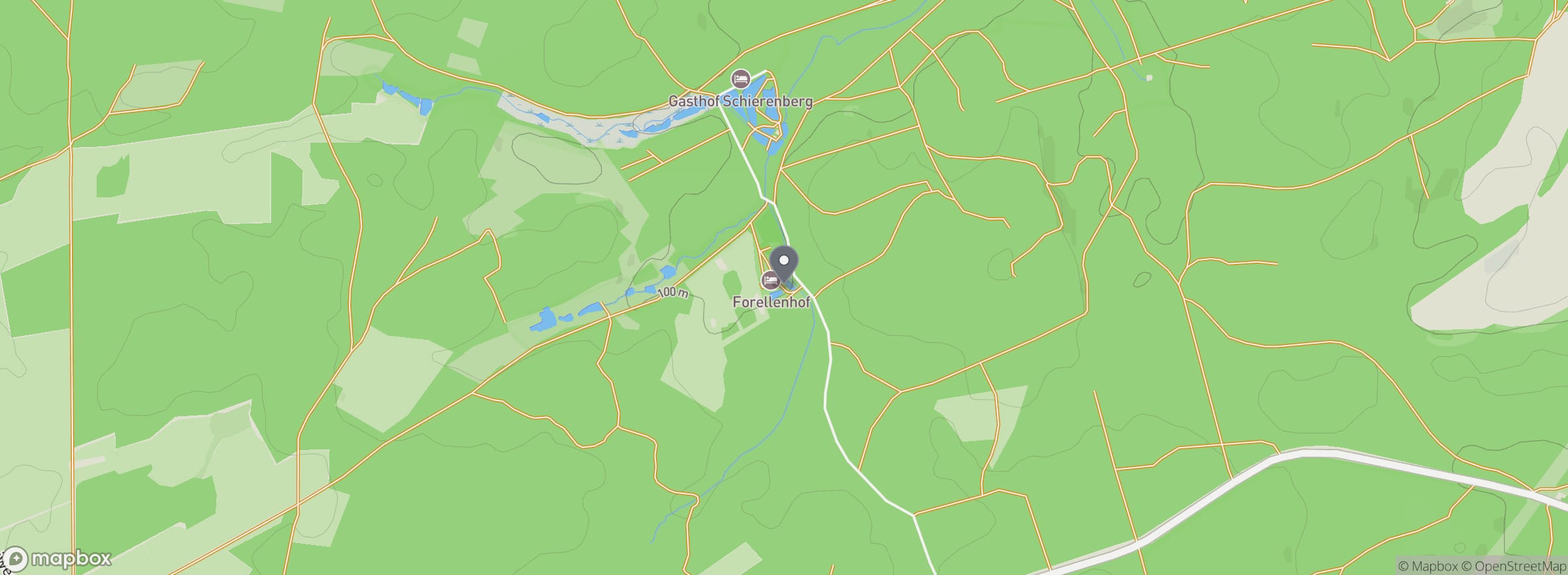 Lage des Forellenhof Fünfeichen in Schlaubetal