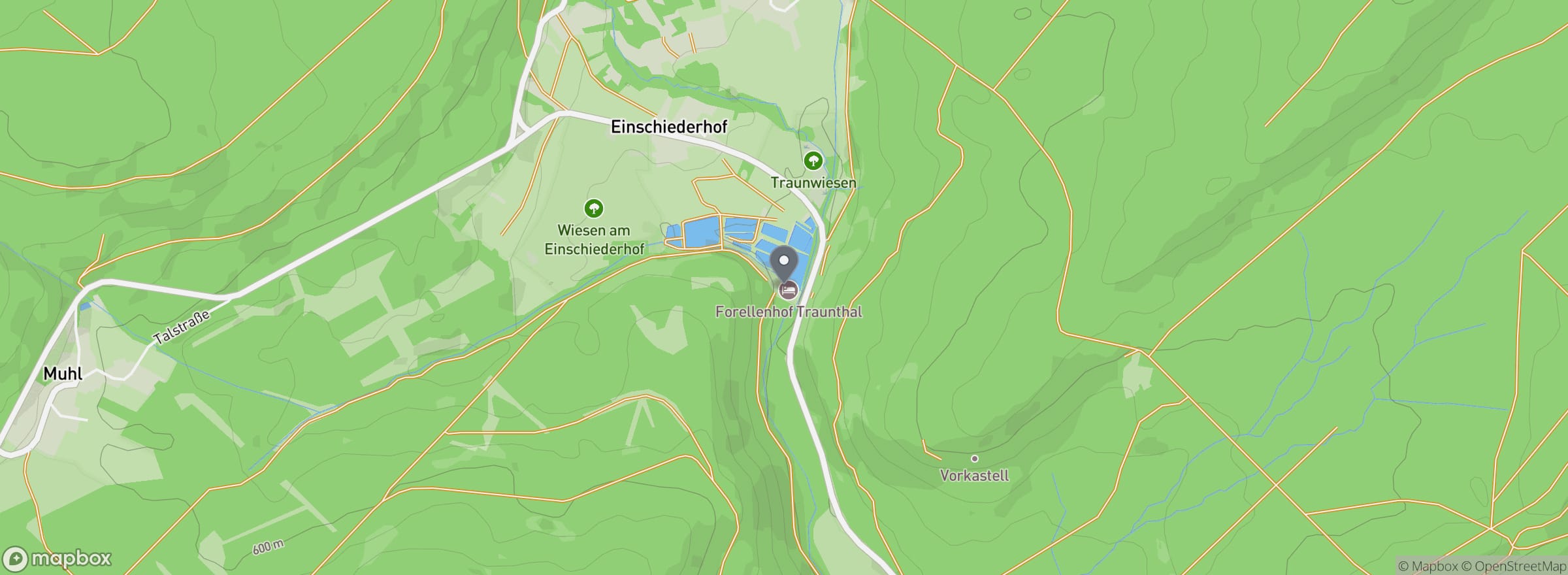 Lage des Forellenhof Trauntal in Börfink