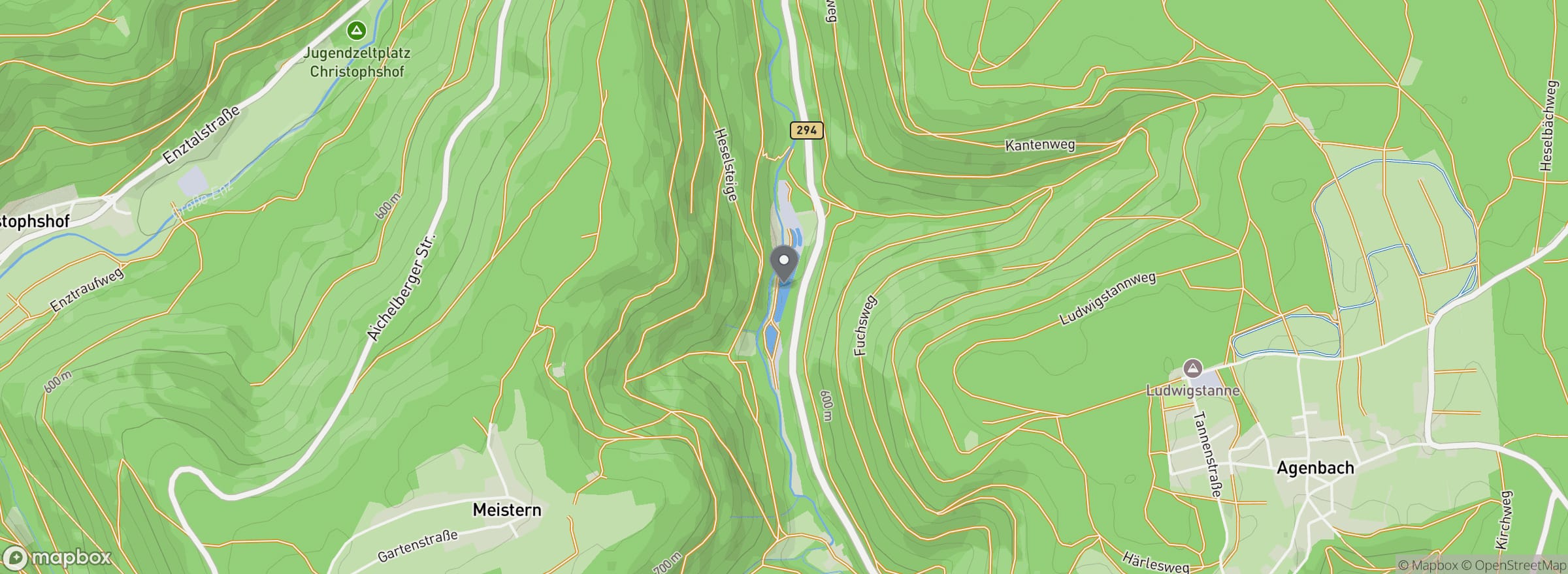 Lage des Forellenpark Kleinenztal in Neuweiler