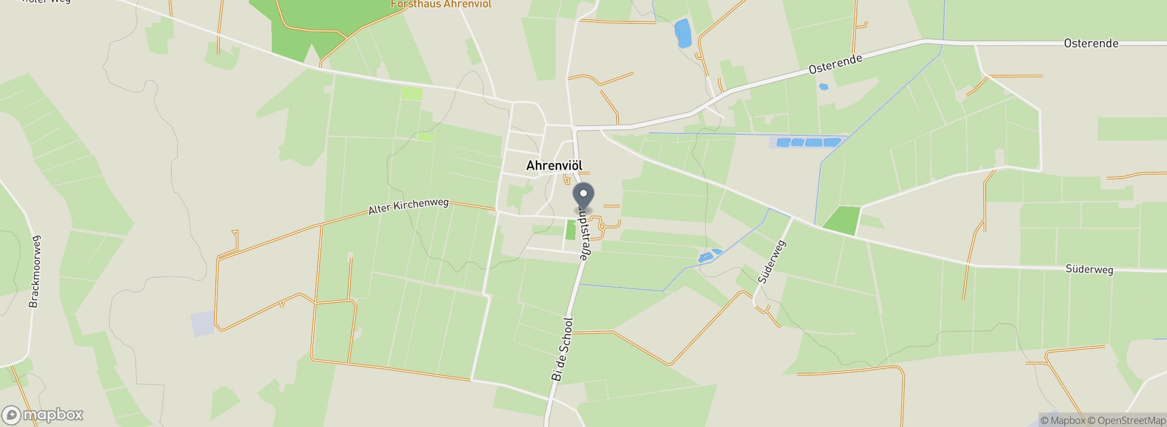 Lage des Forellensee Ahrenviöl (Burghardt) in Ahrenviöl (Kreis Nordfriesland)