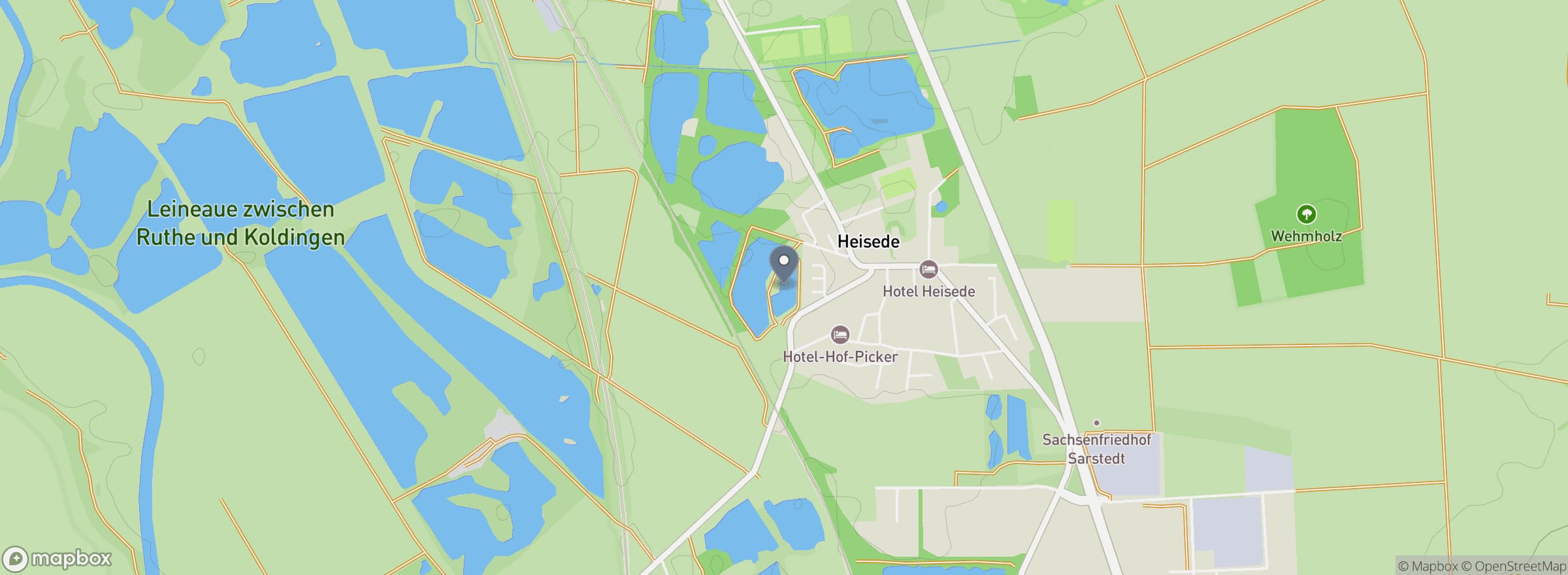 Lage des Forellensee Heisede in Sarstedt (Heisede)