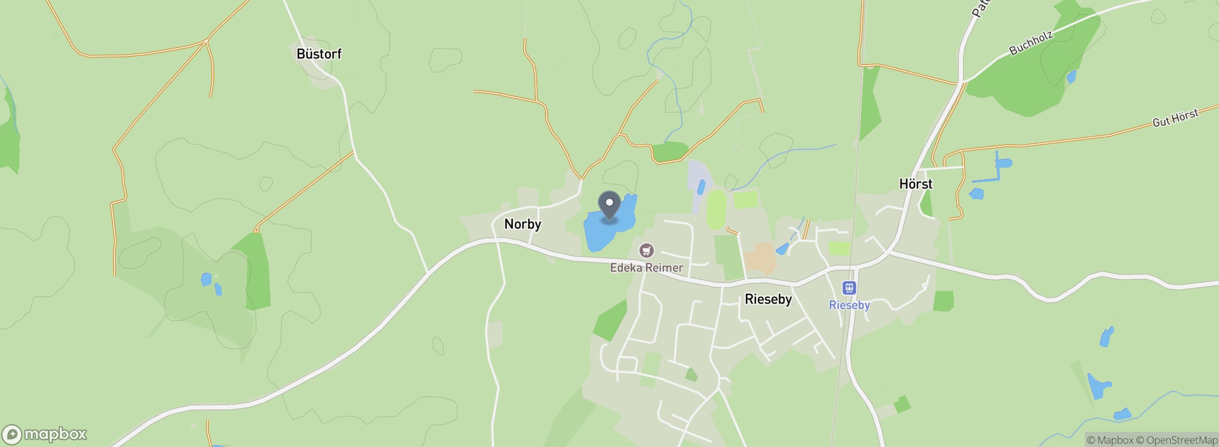 Lage des Angelsee Forelle & Co. Norby in Rieseby-Norby (Kreis Rendsburg-Eckernförde)