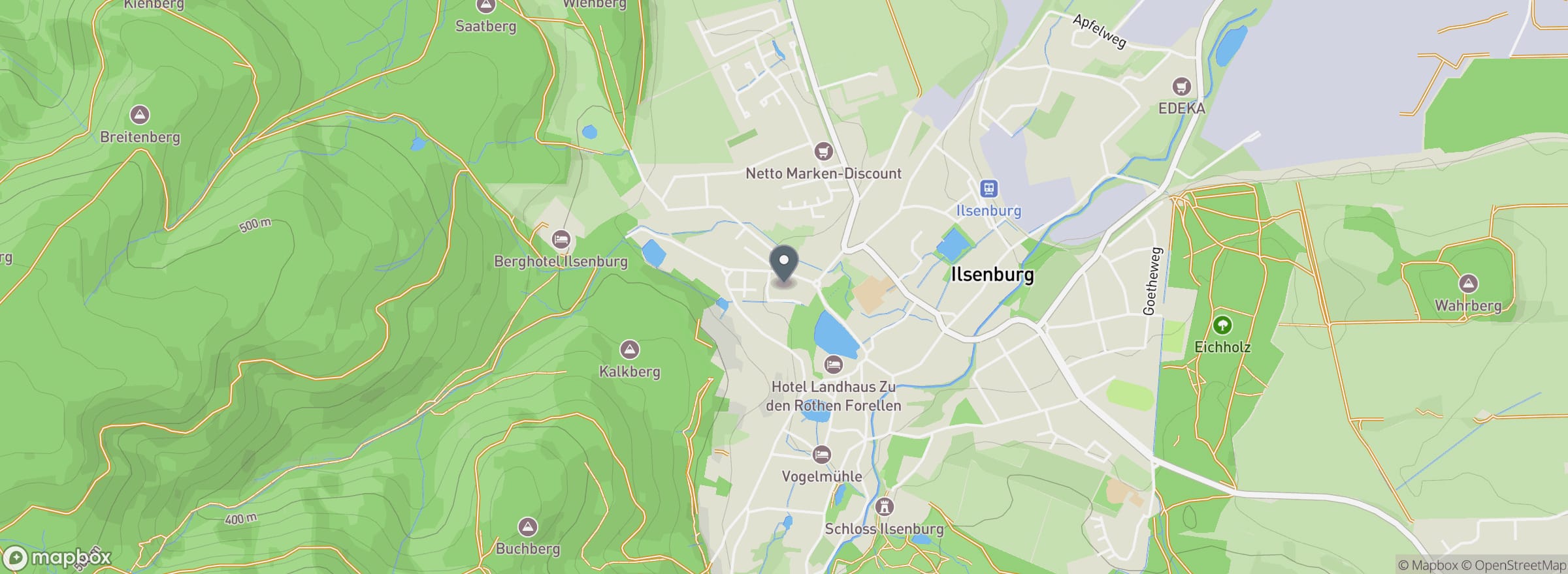 Lage des Forellenteich Ilsenburg in Ilsenburg (Harz)