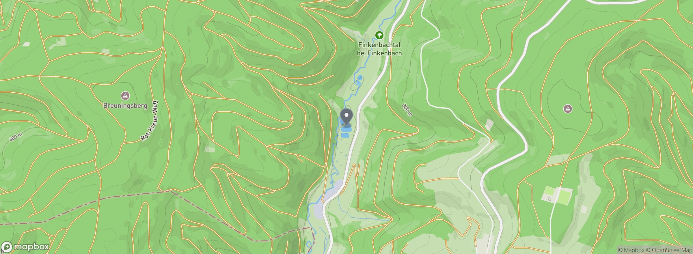 Lage des Forellenteichanlage Finkenbachtal in Oberzent