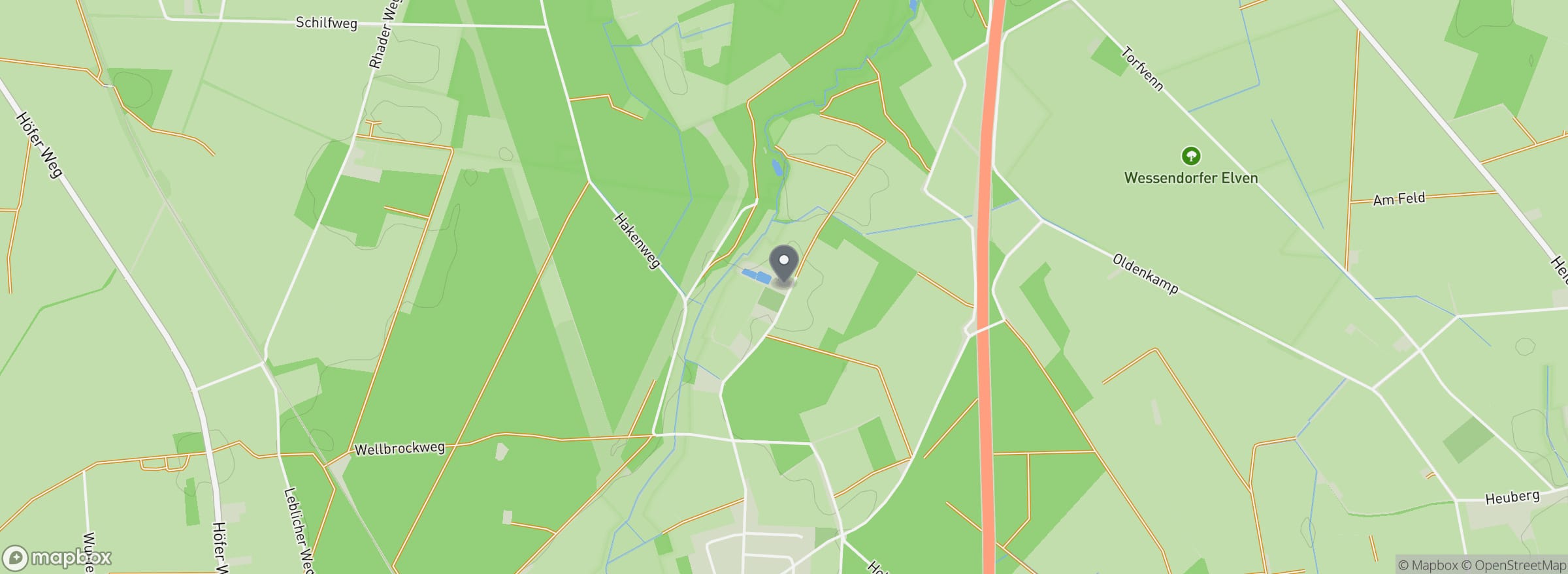 Lage des Forellenzucht Josef Strock in Dorsten