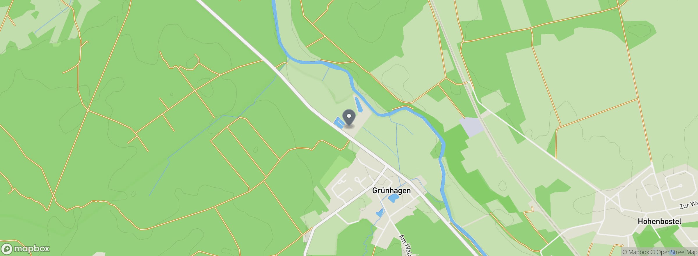 Lage des Pücherts Forellenhof in Grünhagen